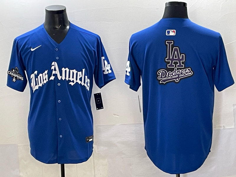 Men Los Angeles Dodgers Blank Blue 2025 Nike MLB Jersey style 001->women mlb jersey->Women Jersey